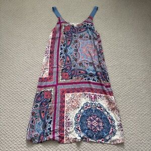 Reversible Tribal A line midi Dress